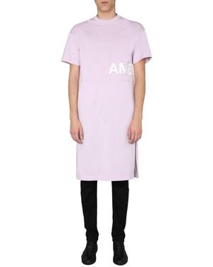 Ambush Round Neck Dress - Pink