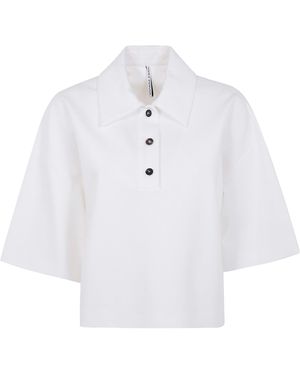 Liviana Conti "Libby" Jersey 3/4 Sleeve Blouse - White