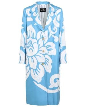 Etro Printed Caban - Blue