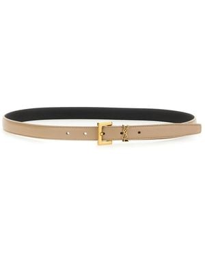 Saint Laurent Cintura "Cassandre" Sottile - White