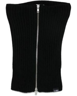 MM6 by Maison Margiela High Zip Collar - Black
