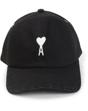 Ami Paris Ami De Coeur Felt Cap - Black