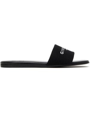 Givenchy Cotton Linen Sandals - Black