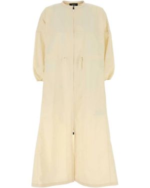 Herno Cream Nylon Laminar Dress - Natural