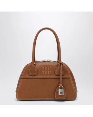 Miu Miu Caramel Vivant Small Nappa Leather Bag - Brown