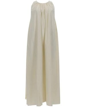 Alysi Long Cotton Dress - White
