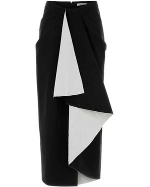 Givenchy Wrapped Skirt With Stitches Detailing - Black