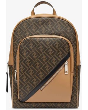 Fendi Monogram-Pattern Backpack - Metallic