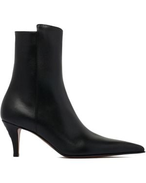 McQueen Leather Boots - Black