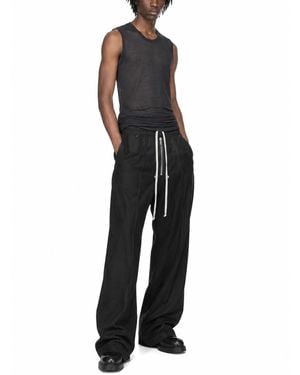 Rick Owens Pantalone Wide Bela - Black