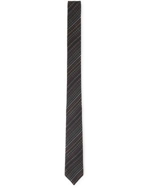 Paul Smith Tie Houndstooth Str 8Cm - Black