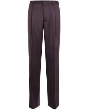 Lardini Regular Fit Knit Trousers - Purple