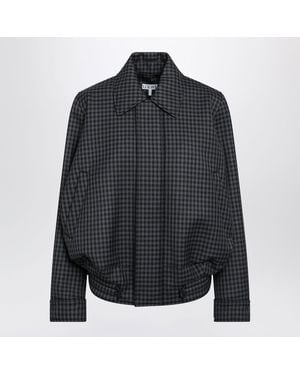 Loewe And Wool Drawstring Jacket - Black