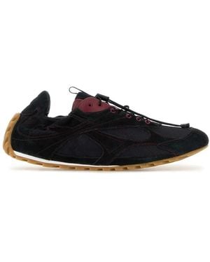 Bottega Veneta Suede Orbit Flash Trainer - Black