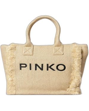 Pinko Polypropylene Polyester Handbag - Natural