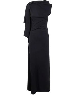 Max Mara Long Asymetrical "Nicchia" Dress - Black