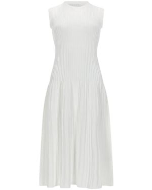 Max Mara Viscose Crepe Yarn Dress - White