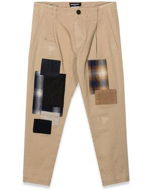 DSquared² Trousers With Patches - Natural