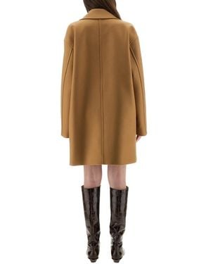 Moschino Doublebreasted Coat - Natural