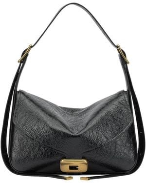 Balenciaga Clicca Lamb Leather Medium Shoulder Bag - Grey