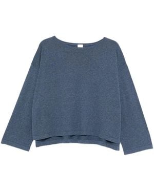C.t. Plage Cotton Crewneck Sweater - Blue