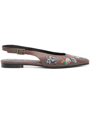 Etro Paisley Embroidered Ballet Flats - Multicolor
