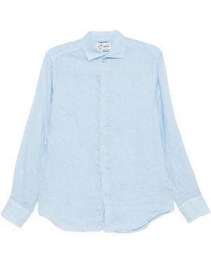 MC2 Saint Barth Linen Pamplona Shirt - Blue