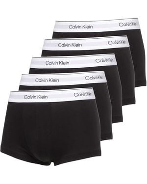 Calvin Klein Logo-Waistband Trunks (Set Of 5) - White