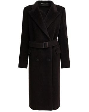 Tagliatore Alpaca Wool Coat - Black