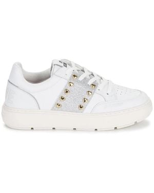 Moschino Bold 40 Studded Sneakers - White