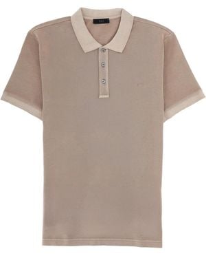 Fay Polo With Logo - Natural
