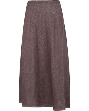 D.exterior Vanise' Lux Flared Skirt - Brown