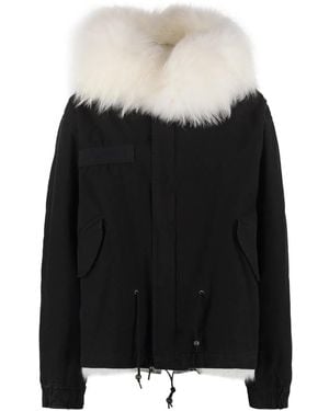 MR & MRS Mr & Mrs Italy Hooded Short Parka - Black