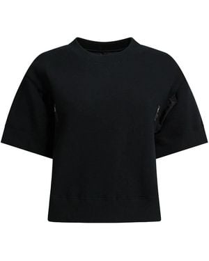 Sacai Cotton Polyester T-Shirt - Black