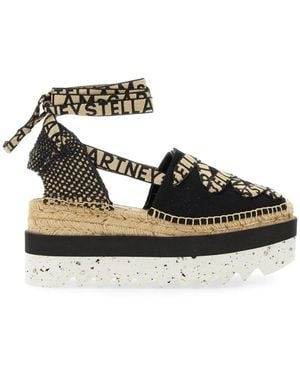 Stella McCartney Espadrille Gaia Organic Cotton Trainers - Black