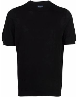 Drumohr Short Sleeves Turtle Neck T-Shirt - Black