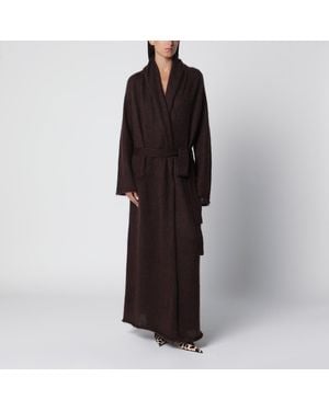 ANDAMANE Vika Dark Mohair Maxi Cardigan - Black
