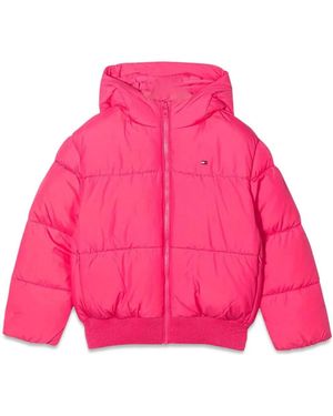 Tommy Hilfiger Hood Branded Puffer - Pink