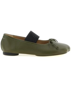 MM6 by Maison Margiela 'Anatomic Numeric' Ballet Flats - Green