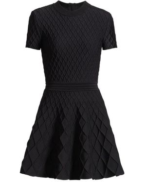 Balmain Flared Mini Dress - Black