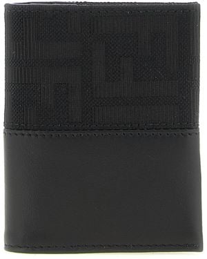Fendi Ff Jacquard Cardholder - Black