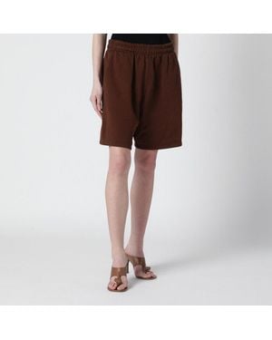 Entire studios Brown Cotton Jogging Shorts