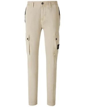 Stone Island Twill Tapered Trousers - Natural