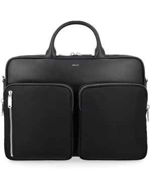 Bally Bovine Leather Nylon Polyester Luggage - Black