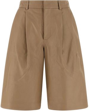 Yves Salomon Tassel Bermuda Shorts - Natural