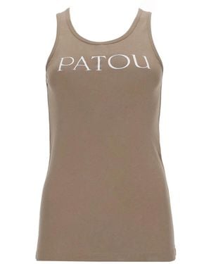 Patou Logo Print Tank Top - Brown