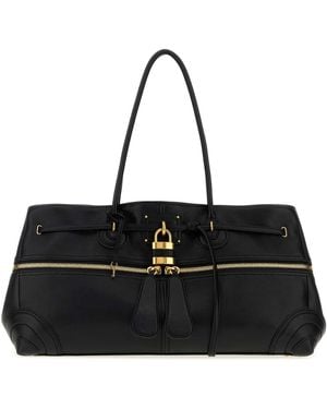 Chloé Leather Large Paddington Sling Shoulder Bag - Black