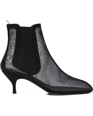 Alaïa Alaia Heeled Mesh Chelsea Boots - Black
