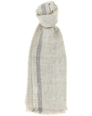 Brunello Cucinelli Linen Scarf - White