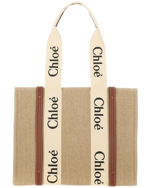 Chloé Medium Woody Tote Bag - Natural